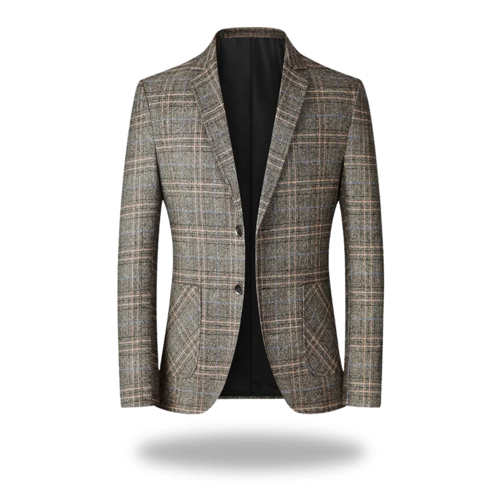 Men's tailored jacket with notch lapels - khaki
