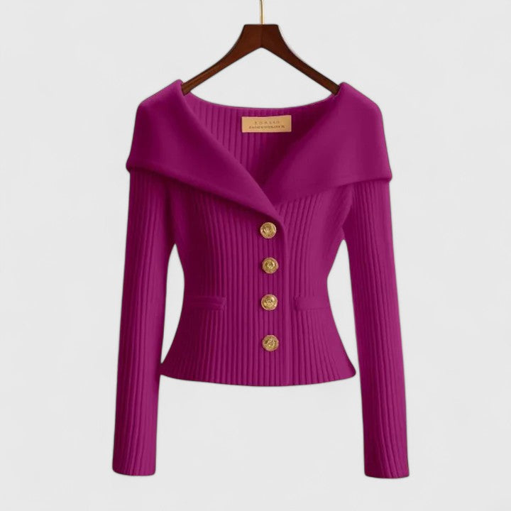 Lallie - Longline Ribbed Knit Cardigan