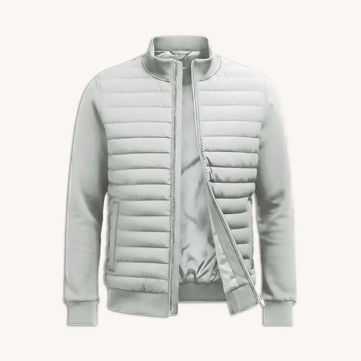 Quilted bomber jacket for men