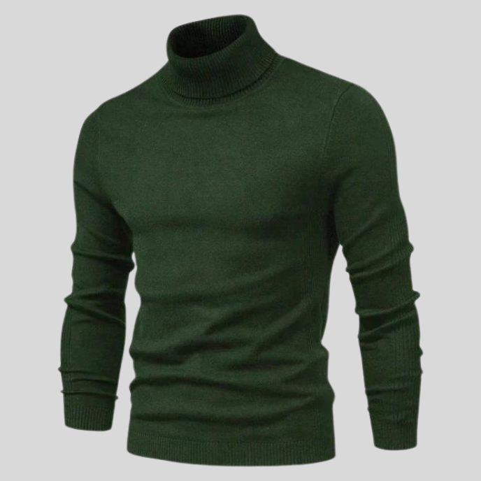 Turtleneck sweater for men - army green