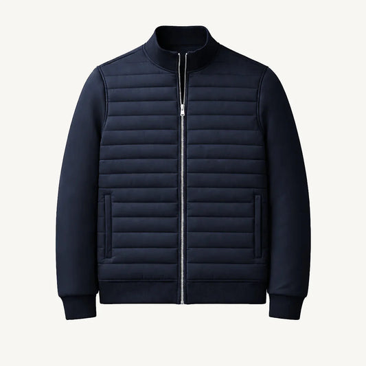 Quilted bomber jacket for men