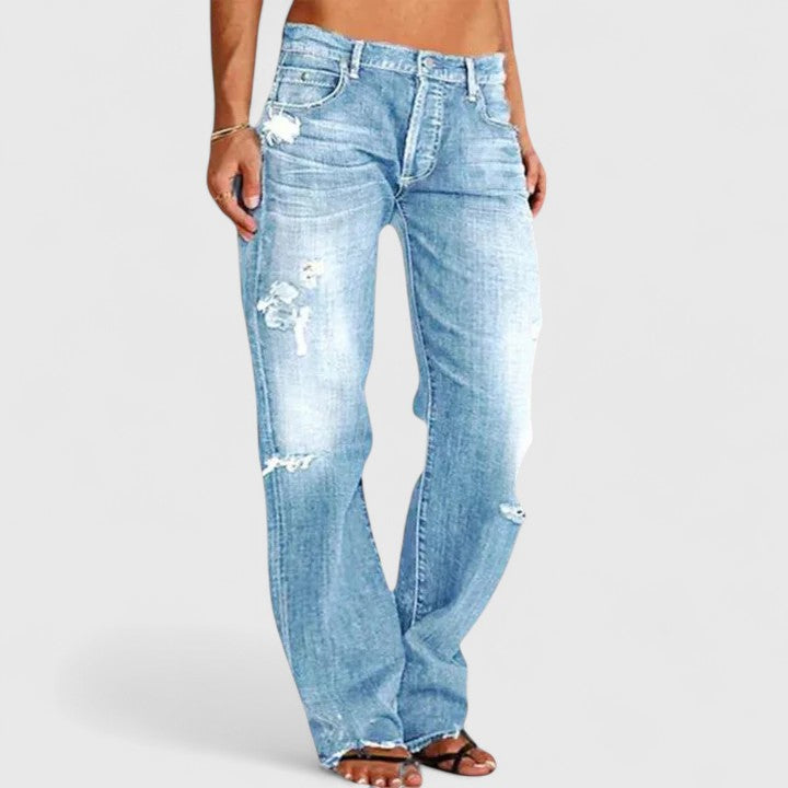 Hanneke - High-Stretch Straight Leg Jeans