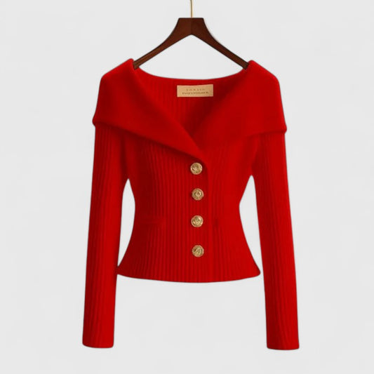 Lallie - Longline Ribbed Knit Cardigan