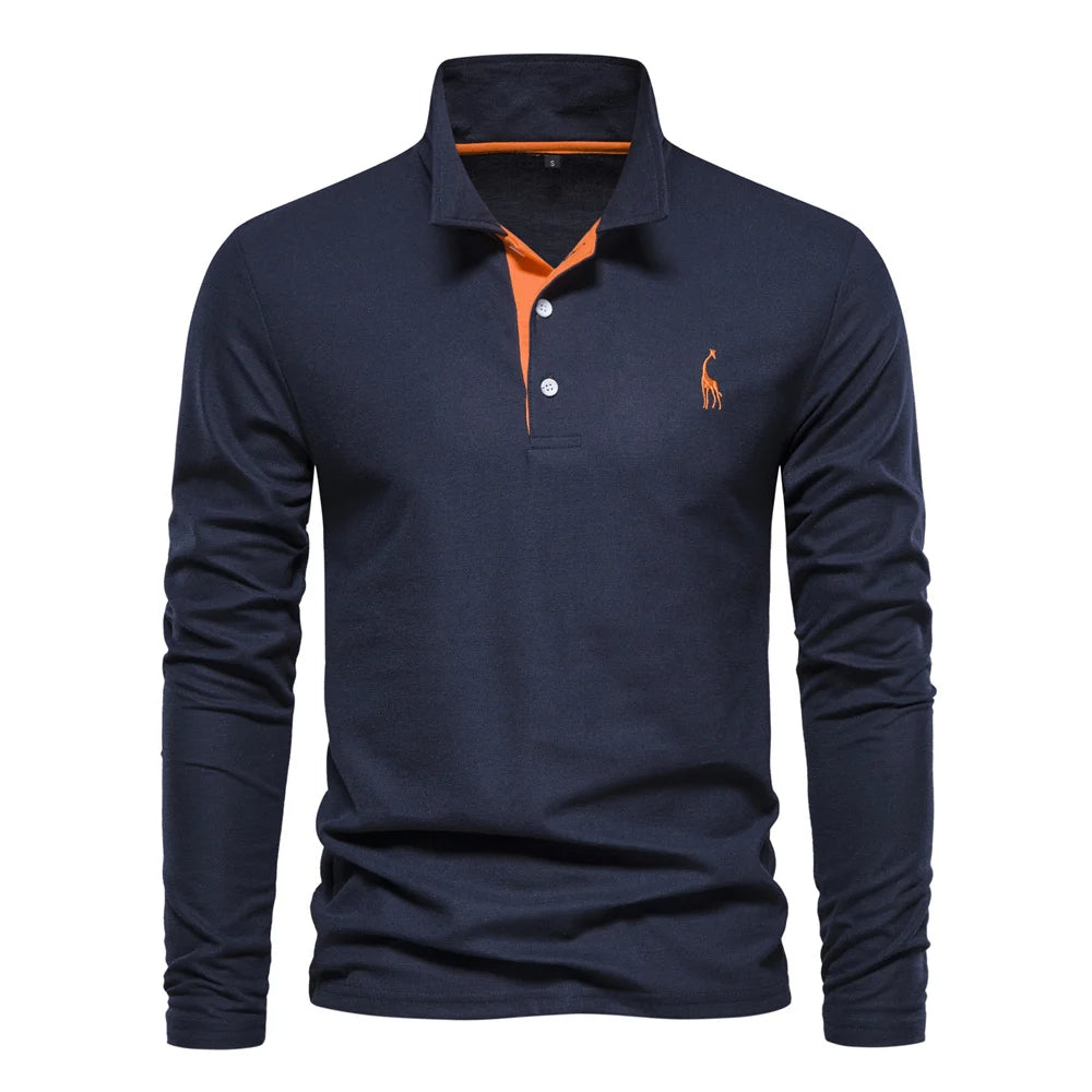 Marnix - Button Neck Polo Shirt