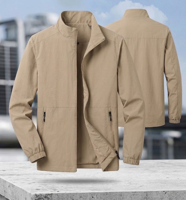 Joris - Bomber Jacket with Stand Collar in Extended Sizes