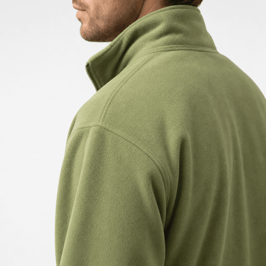 Men's fleece jacket with high collar