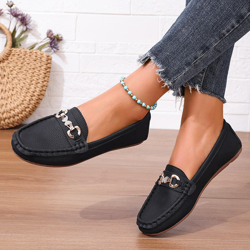 Women's orthopedic loafers for everyday wear - black