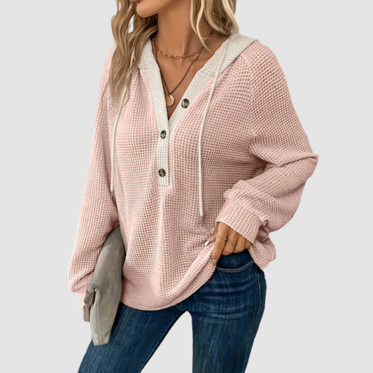 Romaine - Knitted Long-Sleeve Hooded Top