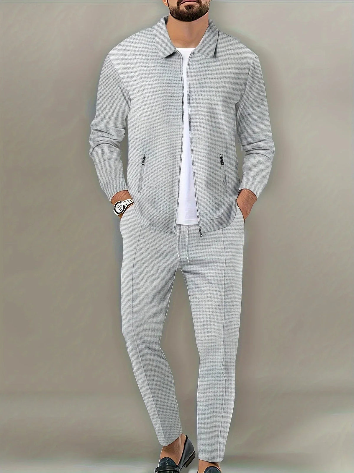 Adam - Tracksuit Set with Full Zip Jacket and Drawstring Trousers