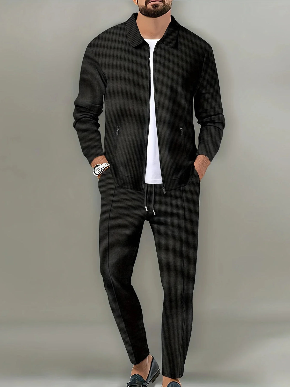 Adam - Tracksuit Set with Full Zip Jacket and Drawstring Trousers