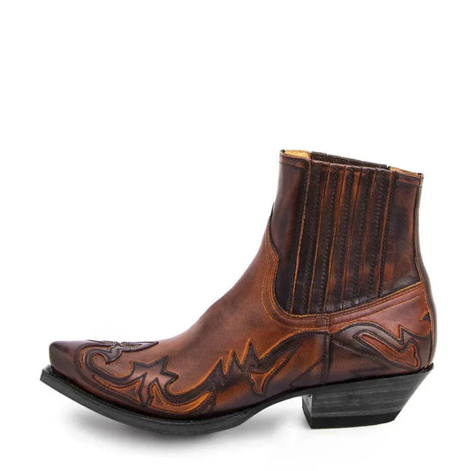 Bernard - Pointed Toe Leather Cowboy Boots