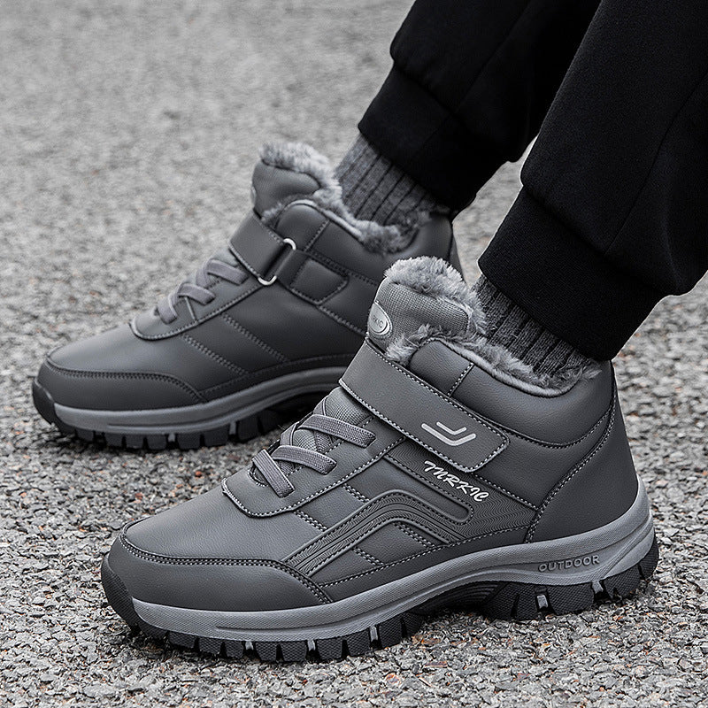 Women's plush lined winter snow boots, side view