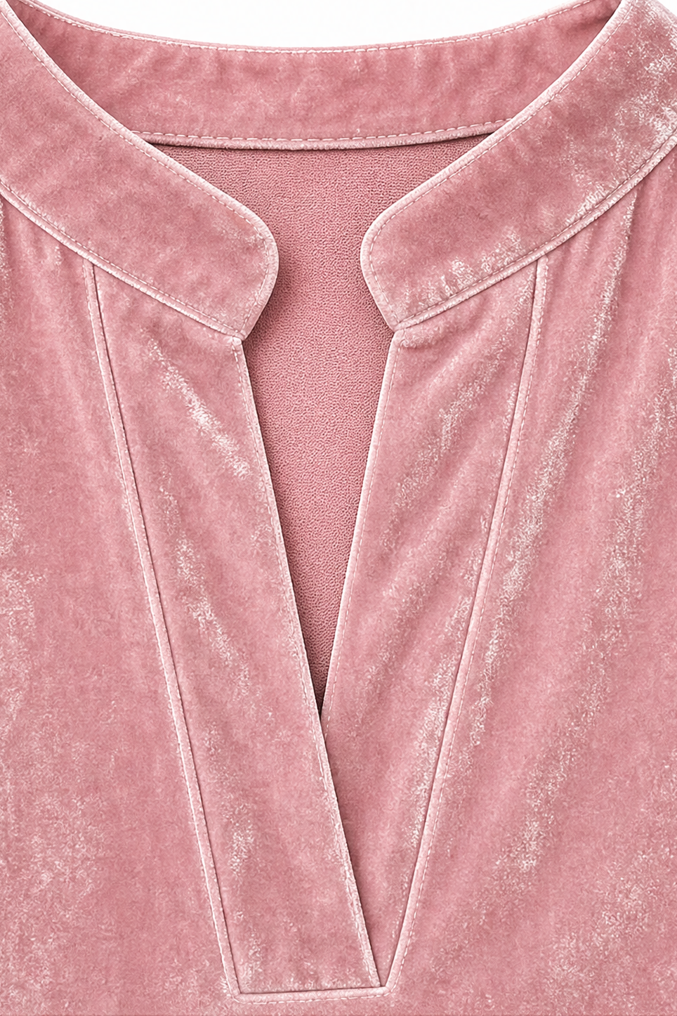 Blanche - Draped V-Neck Plush-Look Top