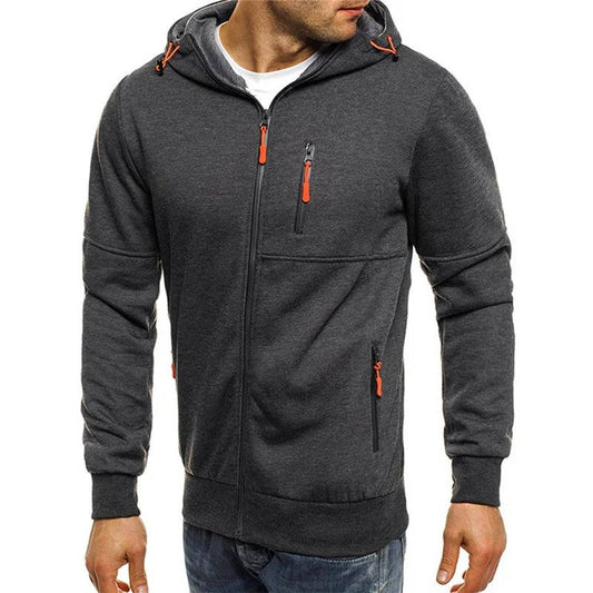Full-zip hoodie for men