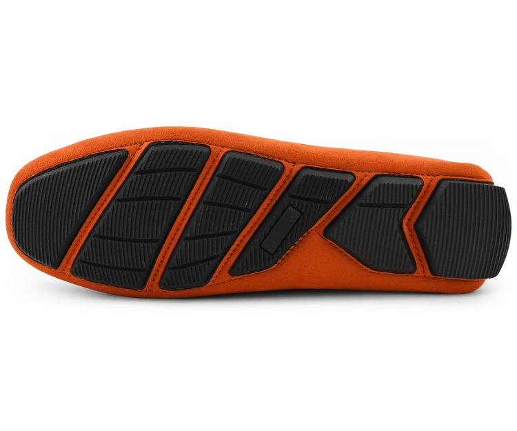 Suede Driving Loafers with Metal Bit for Men