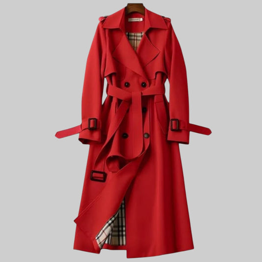 Anouk - Wrap-Front Belted Midi Trench Coat