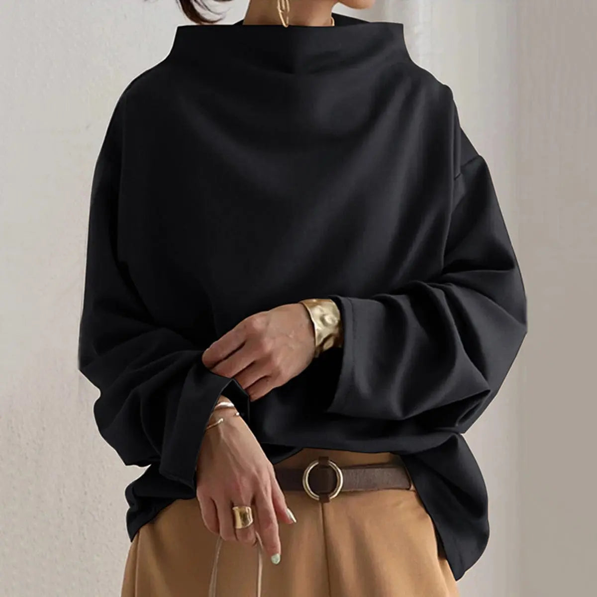 Evelina | High-Neck Knit Top