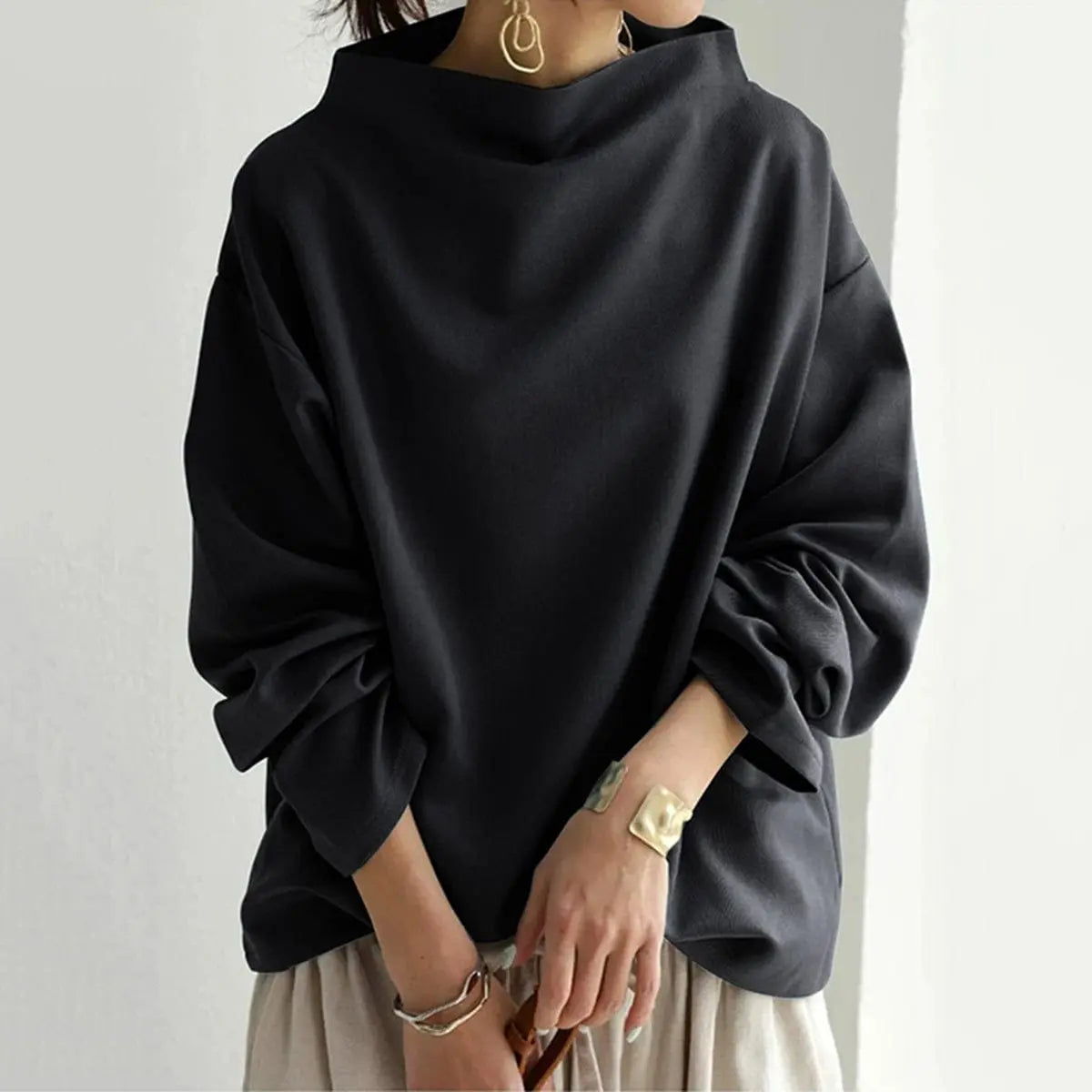 Evelina | High-Neck Knit Top