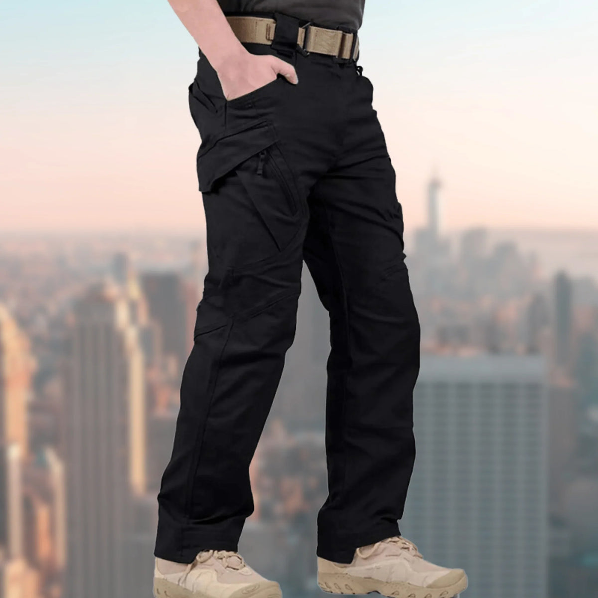 Gerald - Straight Leg Cargo Trousers with Multiple Pockets