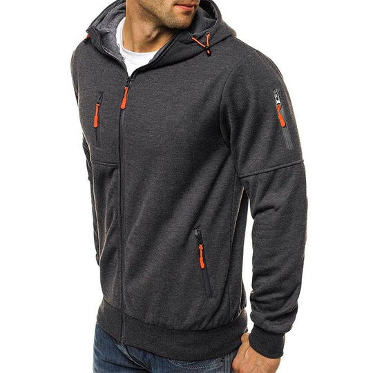 Men's full zip hooded sweatshirt jacket
