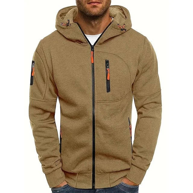 Full-zip hoodie for men
