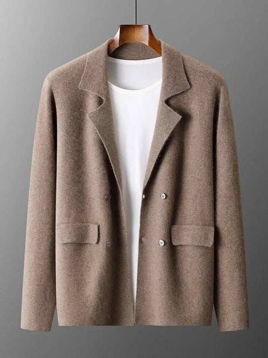 Cashmere cardigan for men with button front