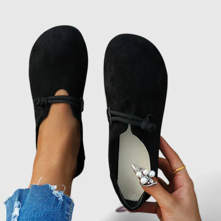 Jolene | Women's Suede Rope-Strap Flat Slip-Ons