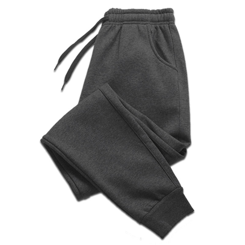 Men's tapered sports joggers with ribbed cuffs - dark grey