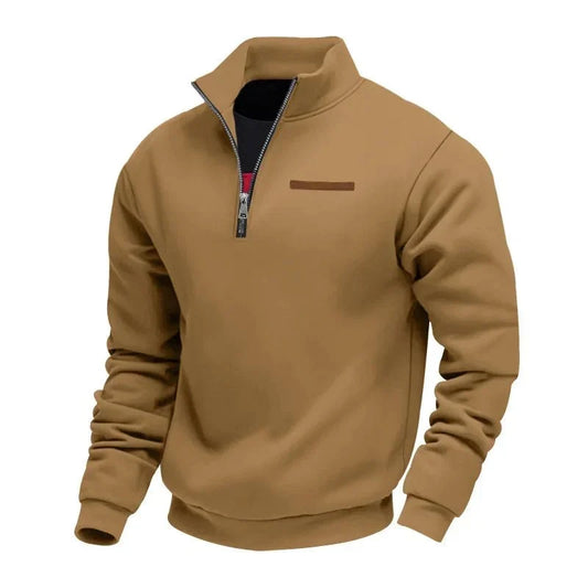 Fergus - Half-Zip Fleece Sweatshirt with Stand Collar