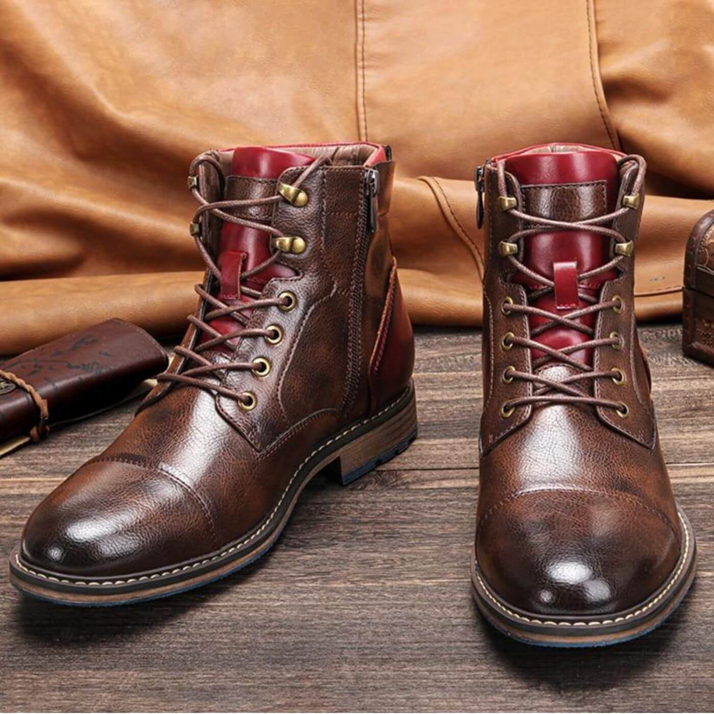 mens-ankle-boots-in-faux-material-with-cap-toe-and-side-zipper-2