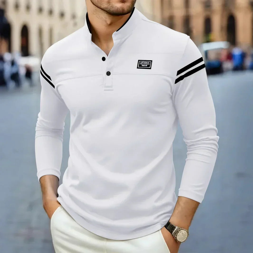 mens-knit-henley-t-shirt-with-button-placket-and-sleeve-stripes-4