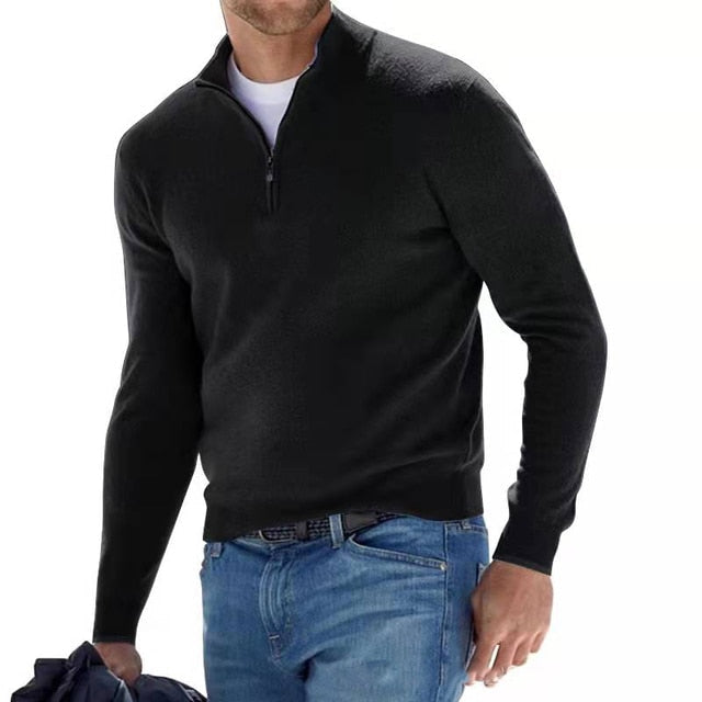 mens-knit-sweater-with-half-zip-mock-neck-and-rib-trim-3