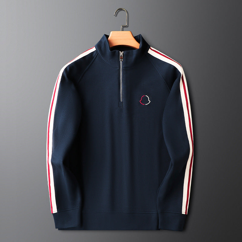 mens-knit-tracksuit-with-half-zip-collar-and-stripe-trim-4