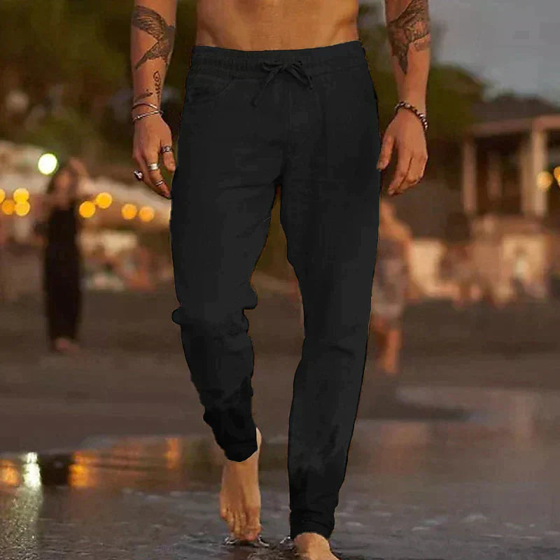 mens-linen-blend-pants-with-drawstring-waist-and-elastic-cuffs-4