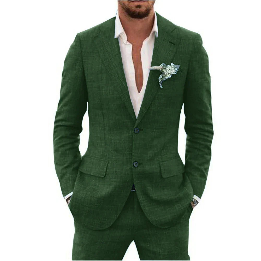 mens-linen-blend-suit-set-with-notch-lapels-and-two-button-blazer-6