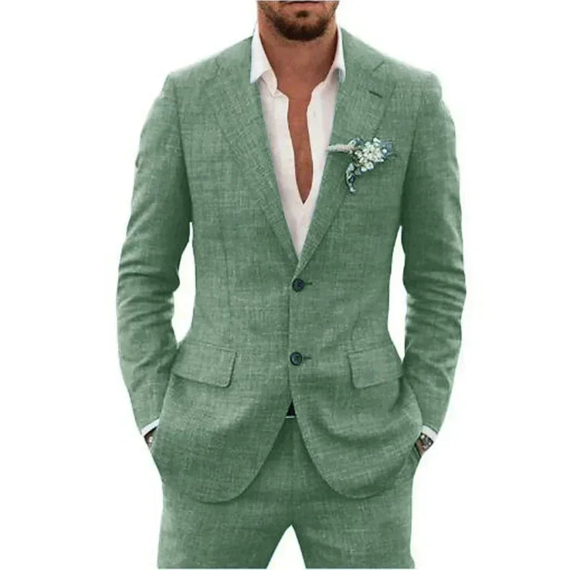 mens-linen-blend-suit-set-with-notch-lapels-and-two-button-blazer-7