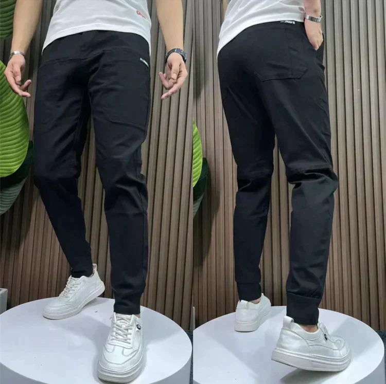 mens-polyester-blend-cargo-pants-with-zip-pocket-and-pull-on-waist-3