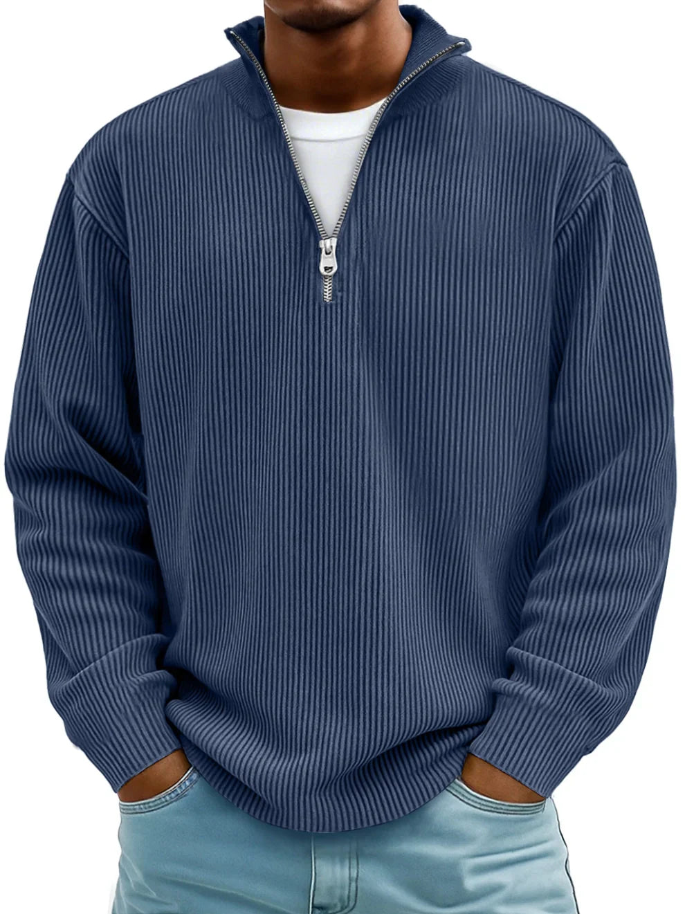 mens-ribbed-knit-pullover-sweater-with-quarter-zip-and-stand-collar-6