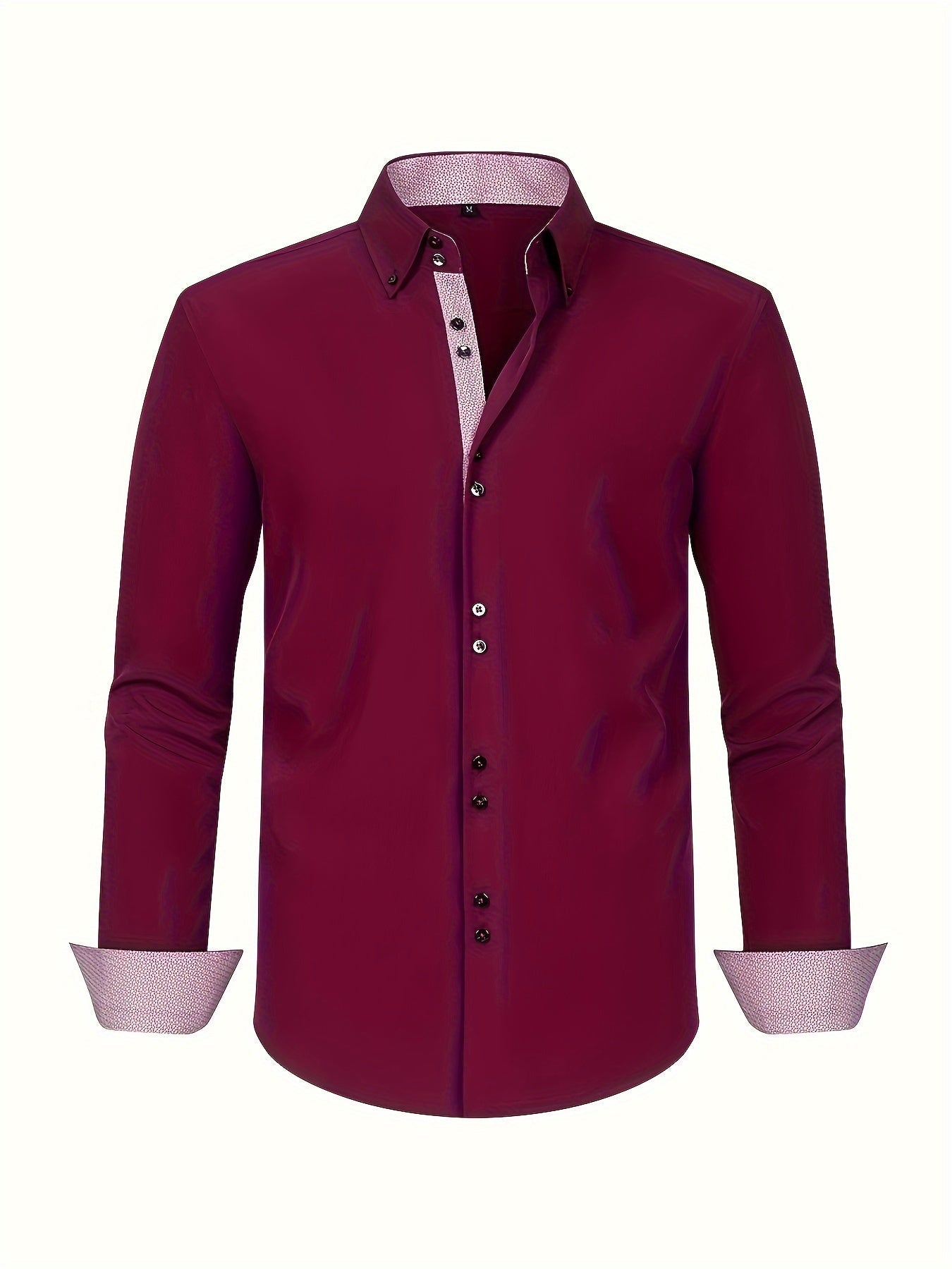 mens-woven-button-up-shirt-with-pattern-lined-collar-and-cuffs-3
