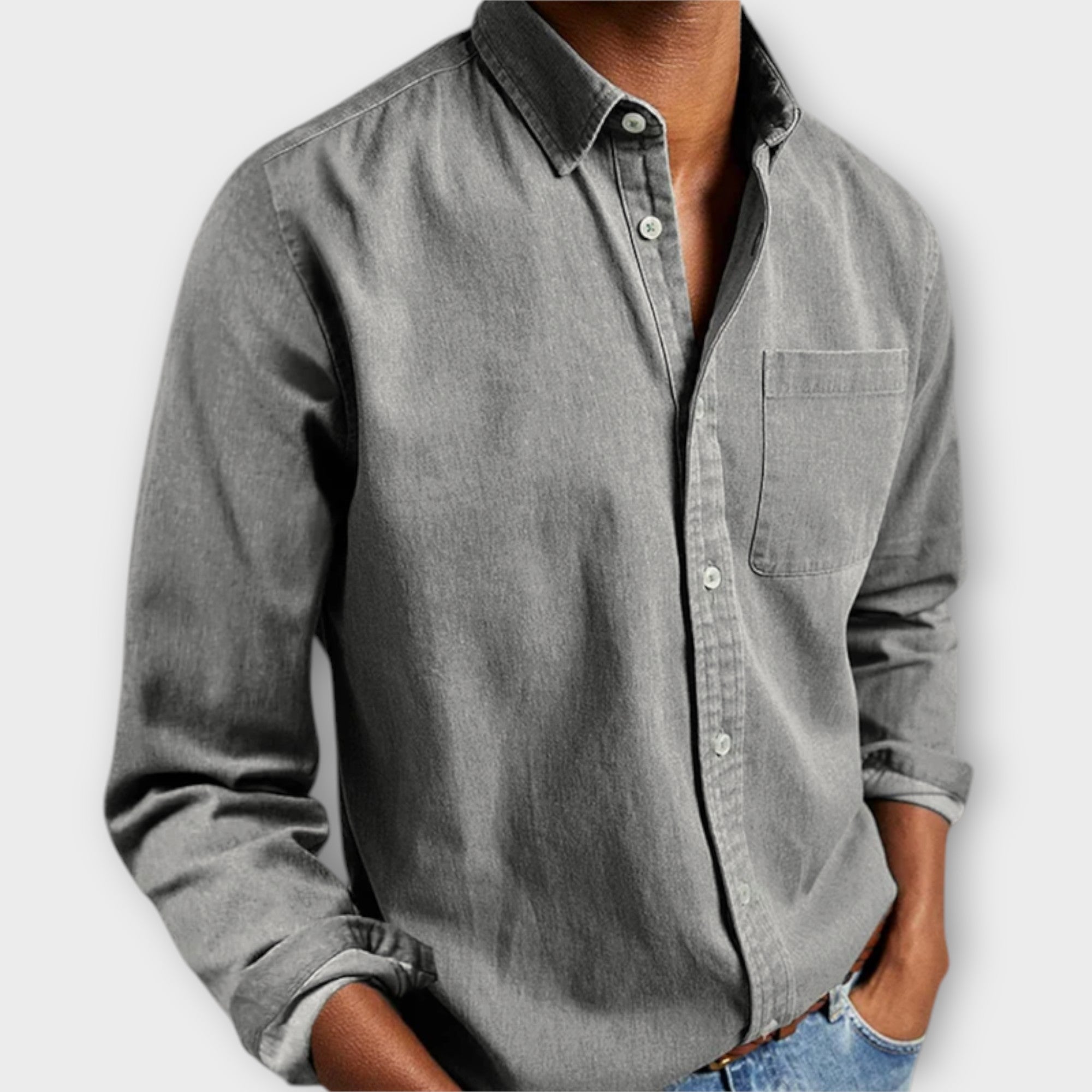 mens-woven-button-up-shirt-with-point-collar-and-chest-pocket-4