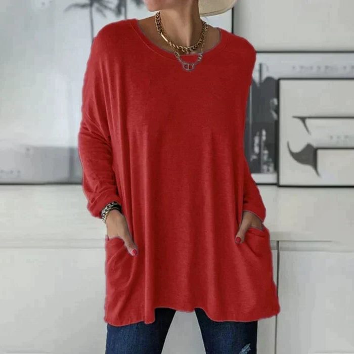 Anemone - Oversized Tunic Top with Pockets
