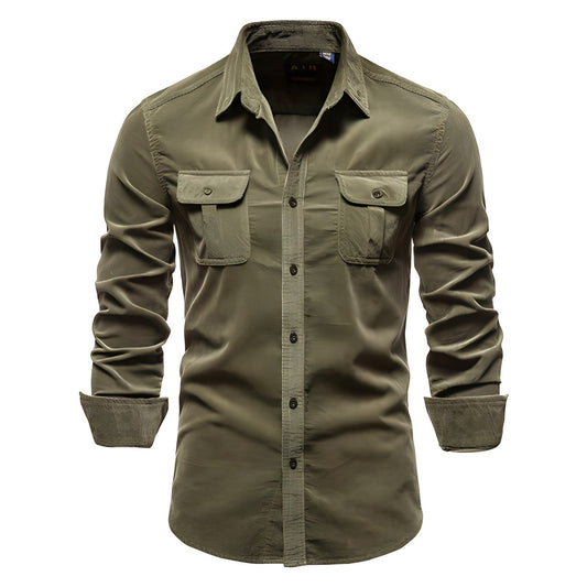 Roeland - Long Sleeve Shirt with Chest Pockets