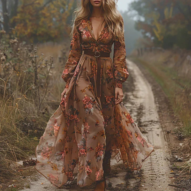 womens-bohemian-embroidered-maxi-dress-with-button-front-and-waist-tie-4