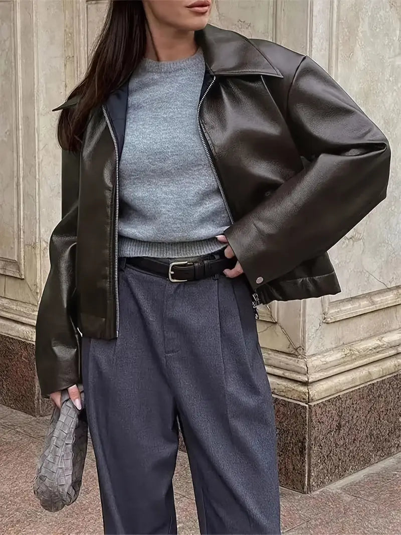 womens-bomber-jacket-in-coated-material-with-zip-front-and-point-collar-16
