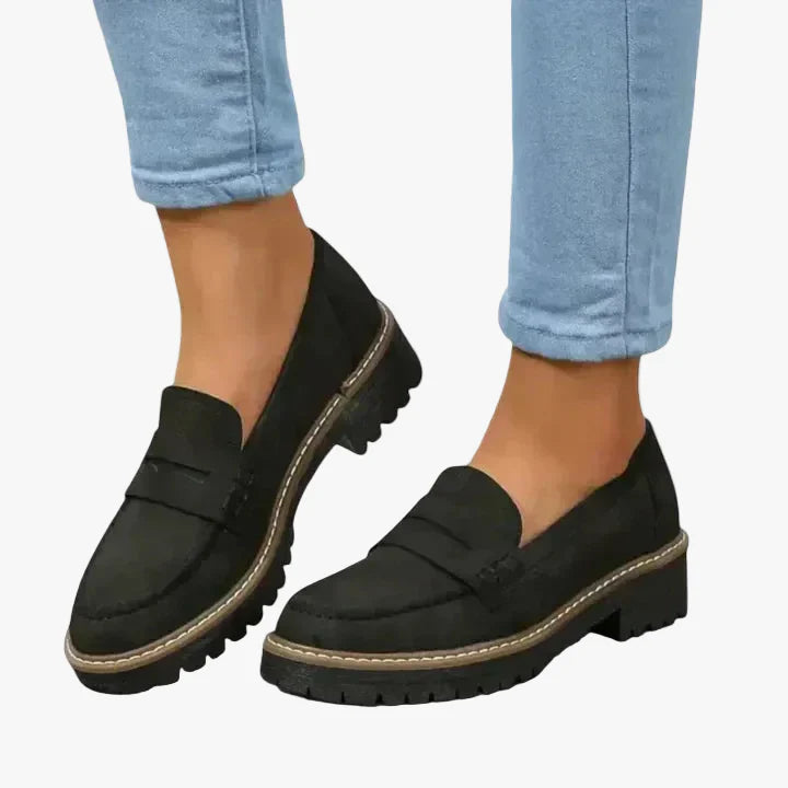 womens-casual-faux-suede-loafers-with-lug-sole-and-penny-strap-1