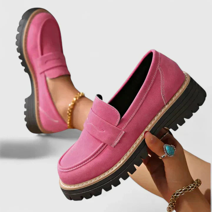 womens-casual-faux-suede-loafers-with-lug-sole-and-penny-strap-2