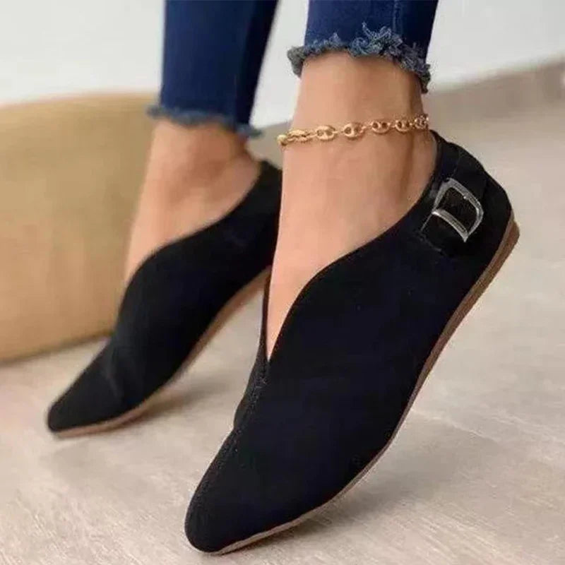womens-casual-faux-suede-loafers-with-pointed-toe-and-side-buckle-6