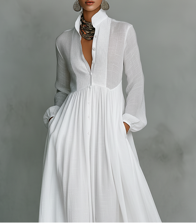 womens-casual-linen-blend-maxi-dress-with-high-collar-and-button-front-3