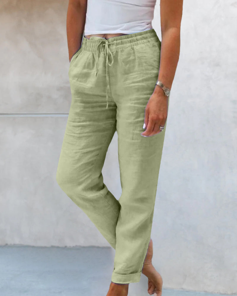womens-casual-linen-blend-pants-with-drawstring-waist-and-cuffed-hem-5