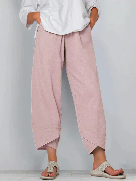 womens-casual-linen-blend-pants-with-pull-on-waist-and-overlap-hem-7